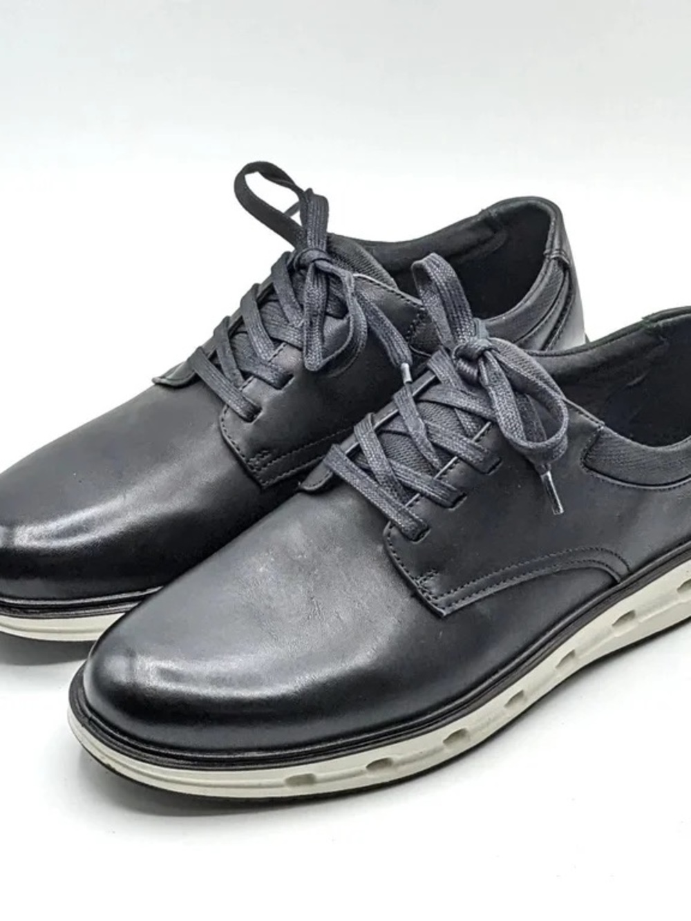 Lands' End Men's Black Sport Oxford size 12 NEW IN BOX - Picture 3 of 7